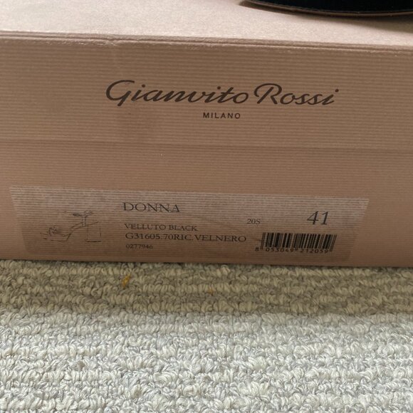 Gianvito Rossi- Knotted Black Velvet Platform Sandals - Size 41 - Picture 10 of 11